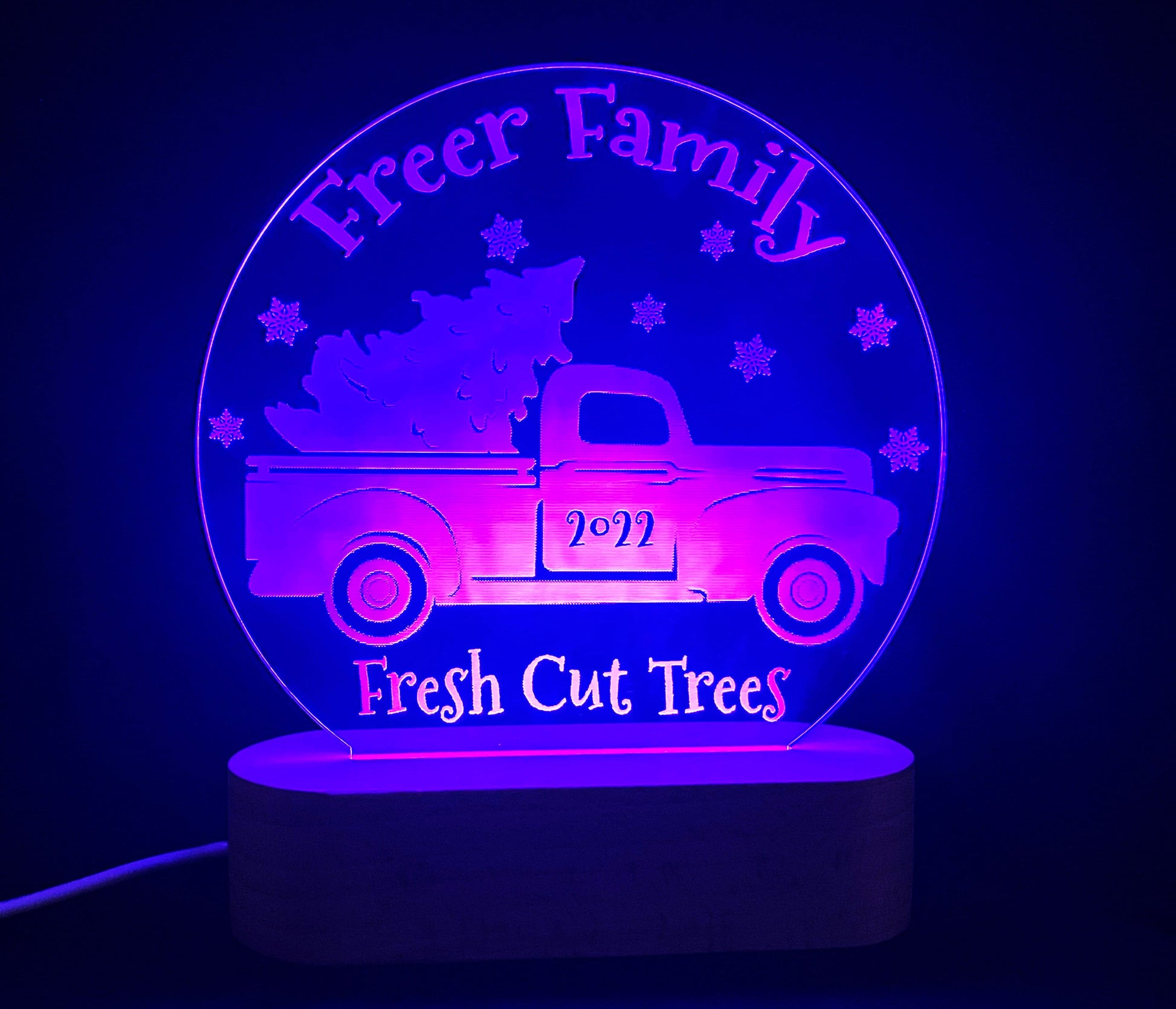 Christmas Tree Truck Light Decoration - 7 Colours.