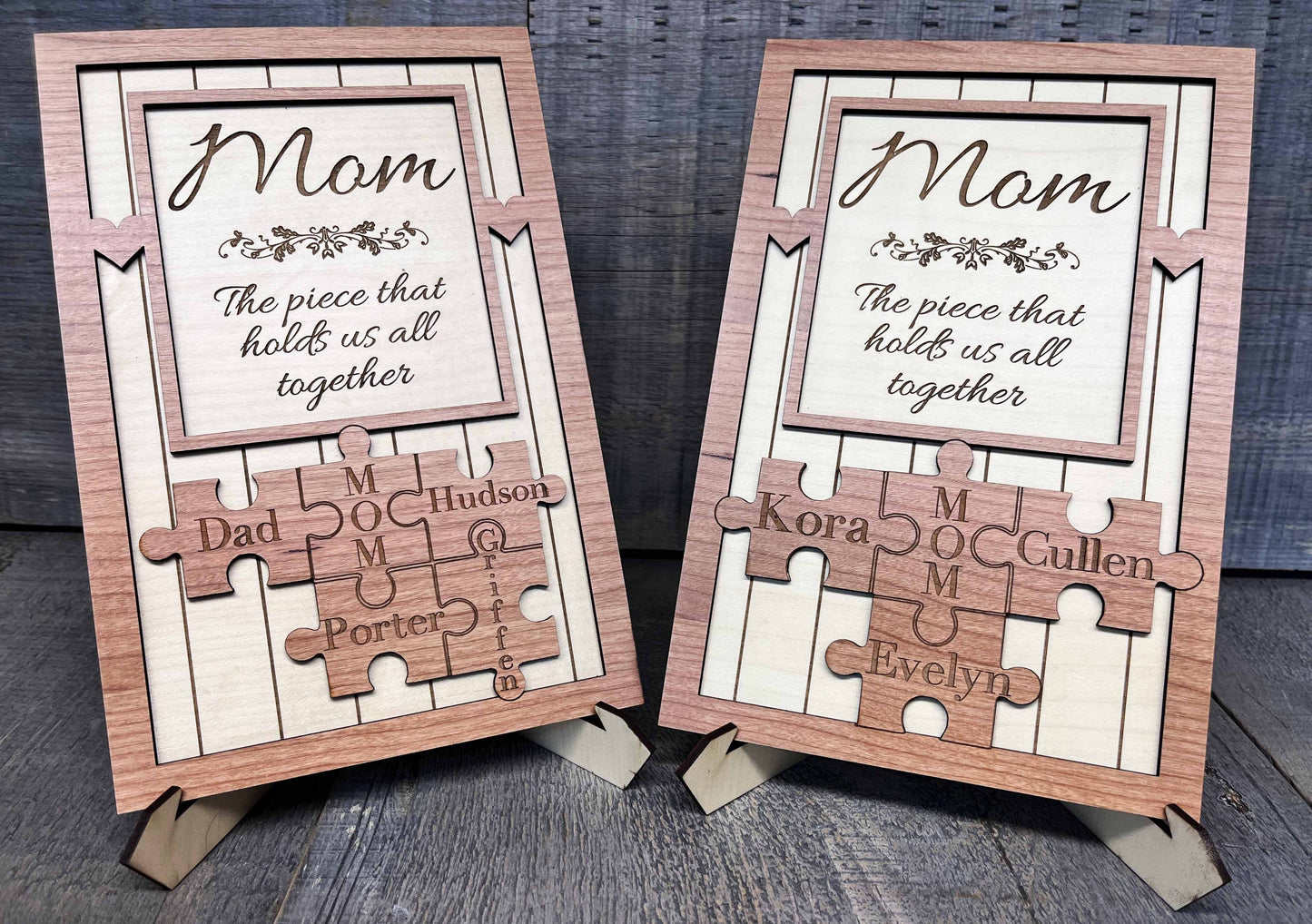 "The  Piece that Holds us Together" Wooden Puzzle Sign.