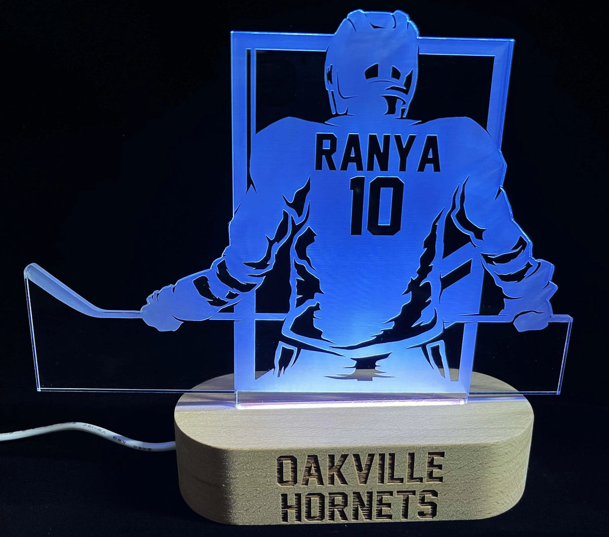 Hockey Player LED Light Sign - 7 Colours.