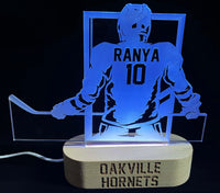 Hockey Player LED Light Sign - 7 Colours.