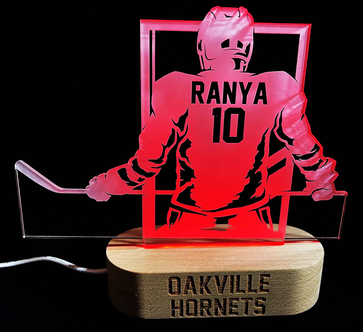 Hockey Player LED Light Sign - 7 Colours.