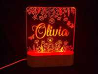 Flower Design Night Light - 7 Colours.