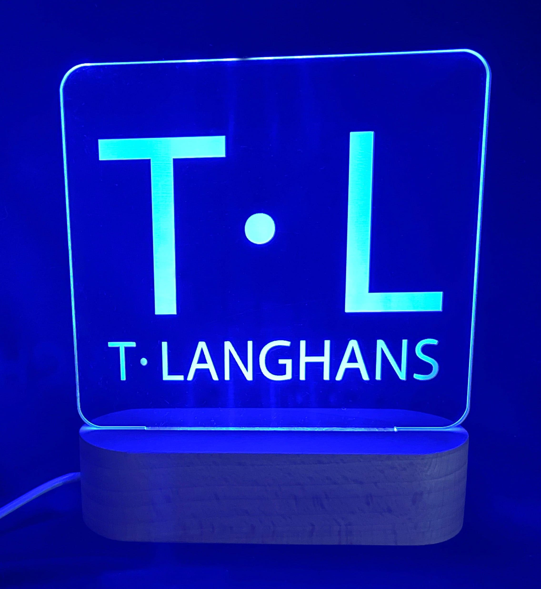 Custom Logo, Text and/or Graphic LED Light Sign - 7 Colours.