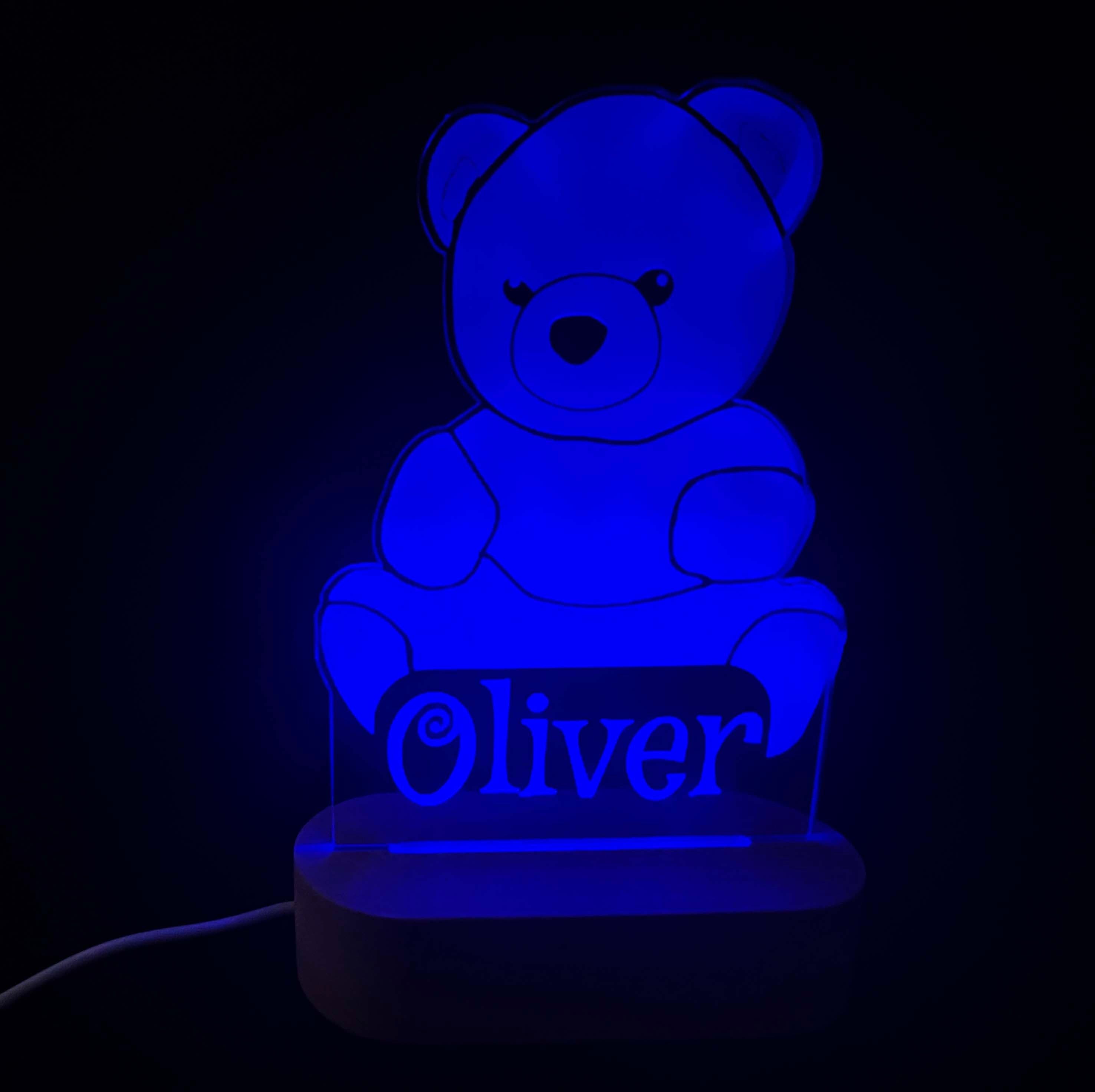 Teddy Bear Night Light - 7 Colours.