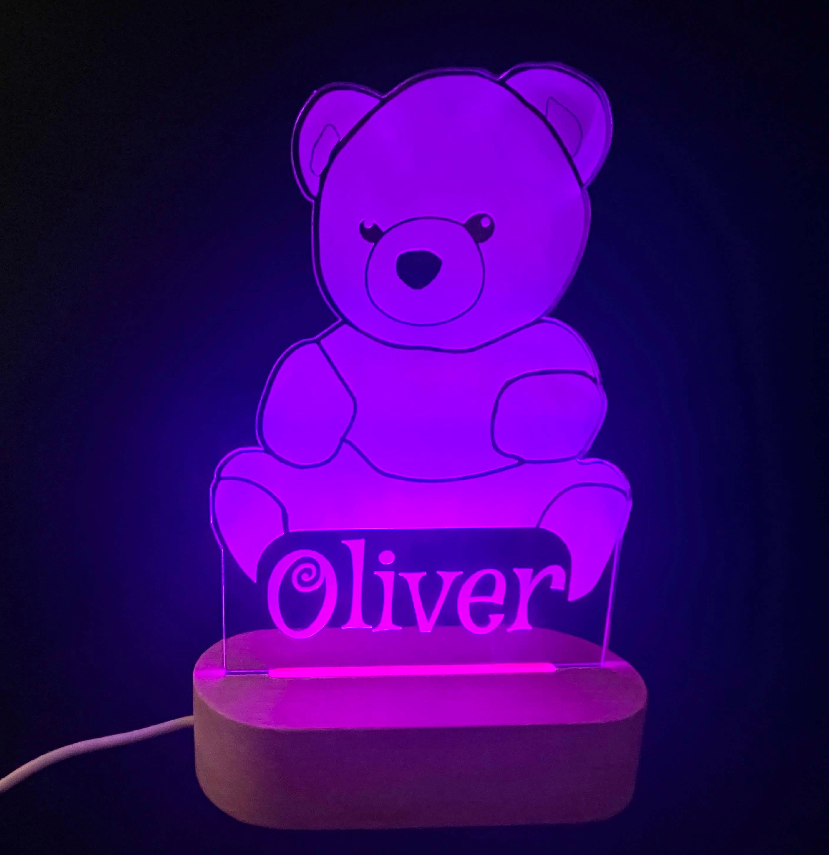 Teddy Bear Night Light - 7 Colours.
