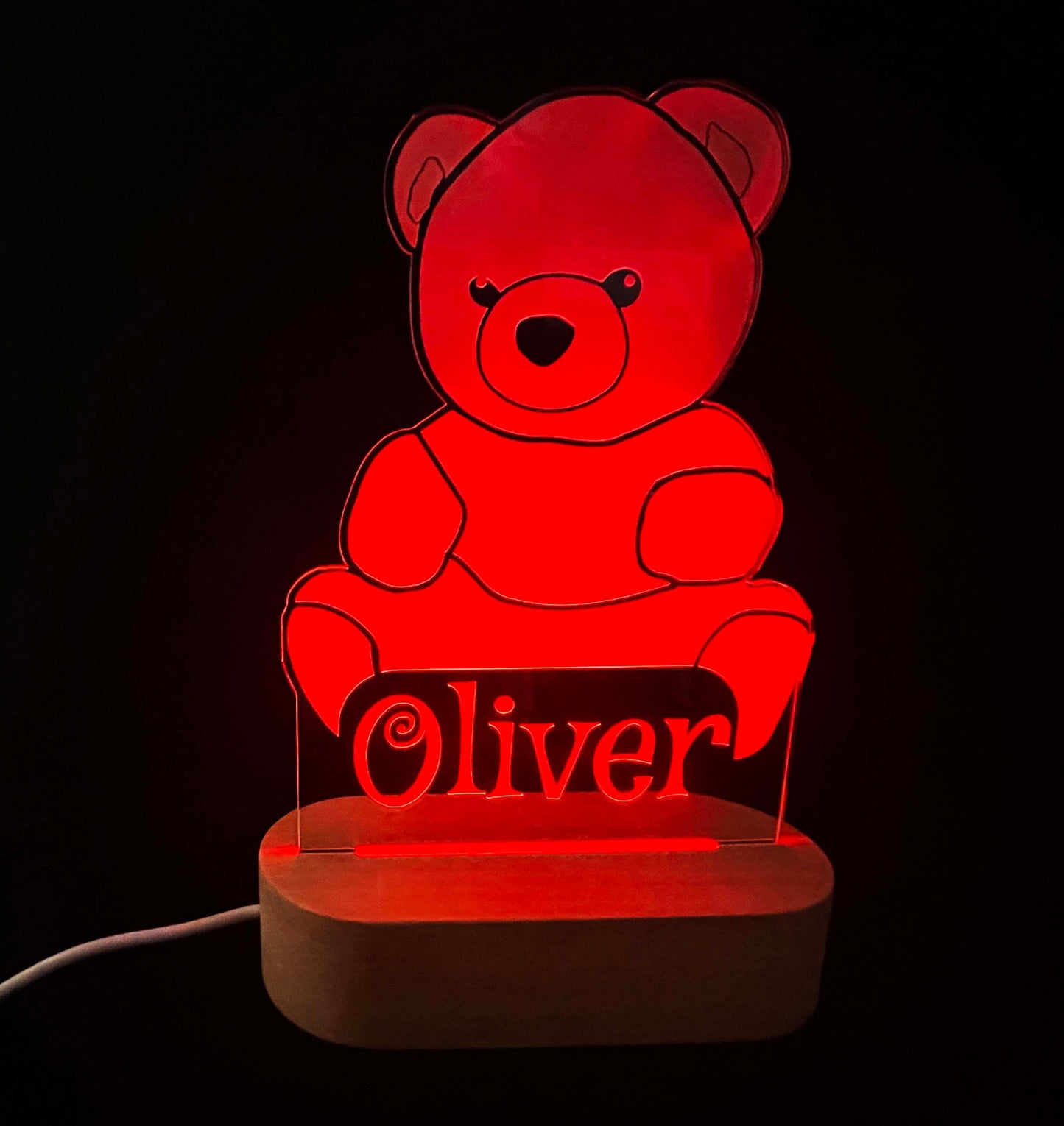 Teddy Bear Night Light - 7 Colours.