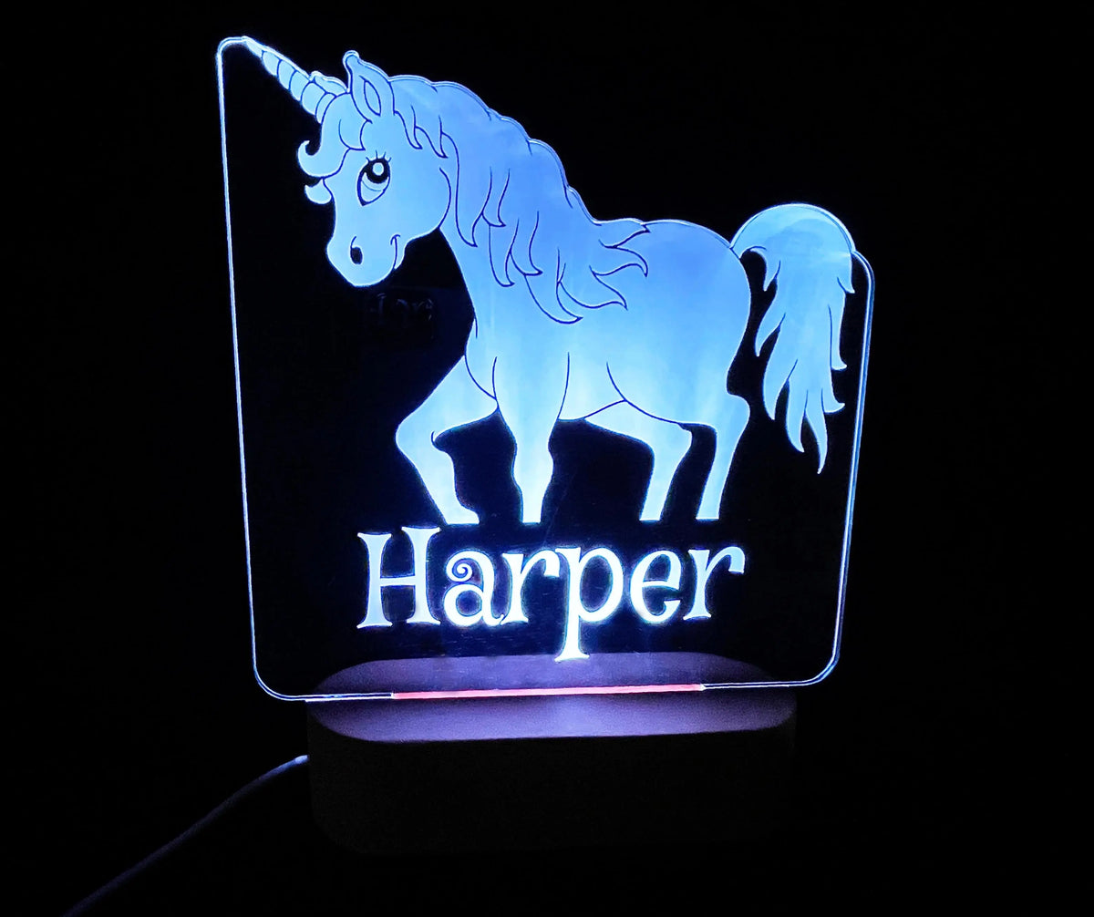 Unicorn Custom Night Light - 7 colours.