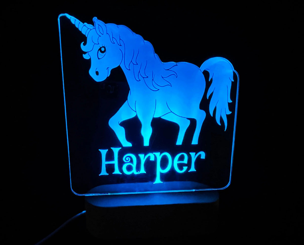 Unicorn Custom Night Light - 7 colours.