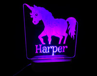 Unicorn Custom Night Light - 7 colours.