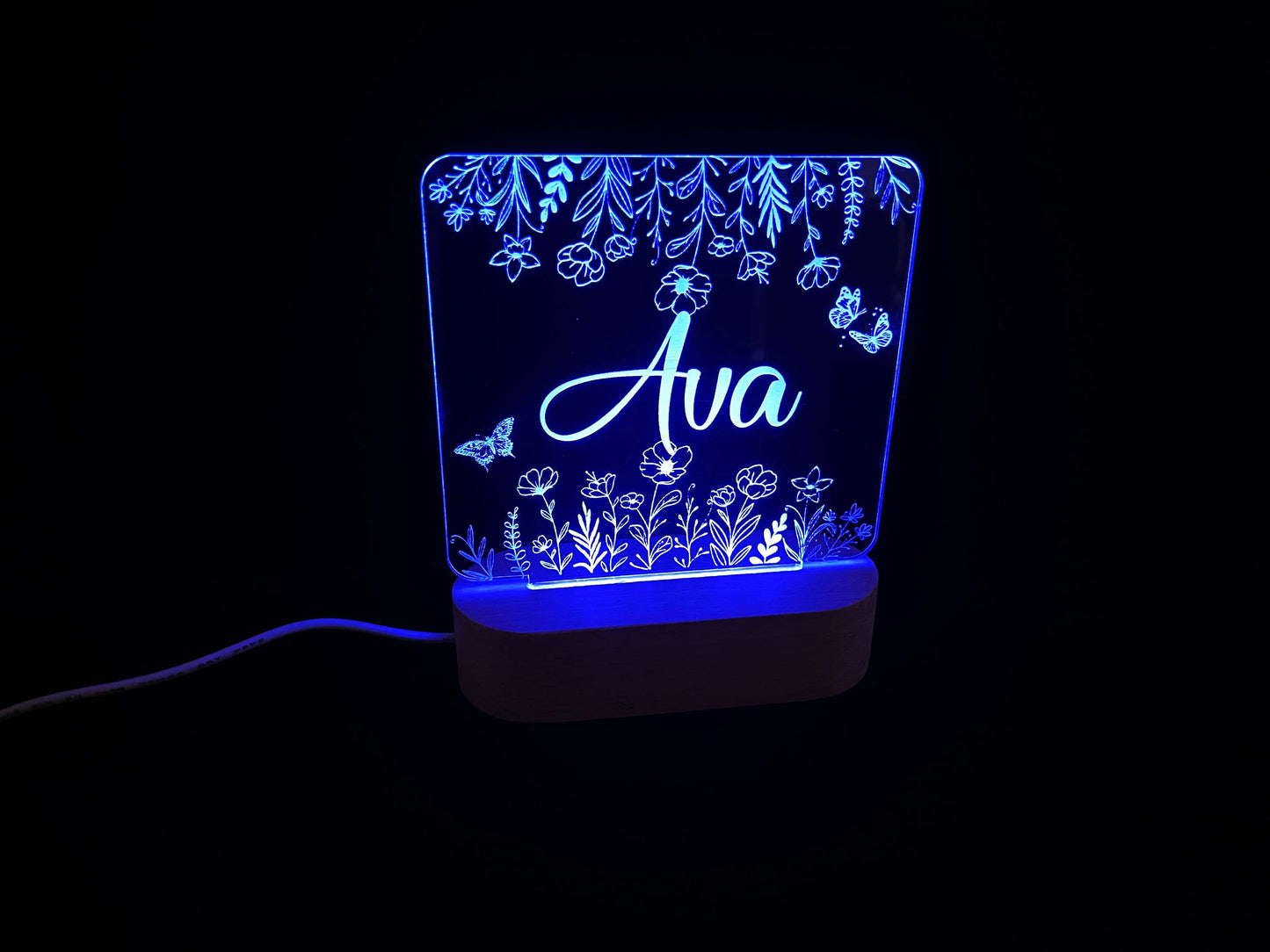 Flower Design Night Light - 7 Colours.