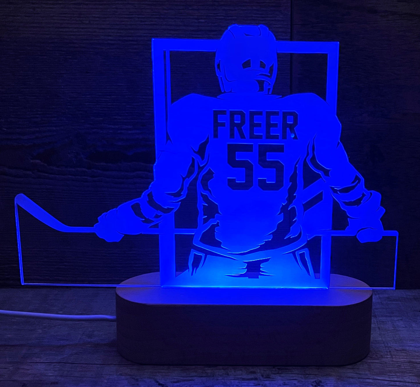 Hockey Player LED Light Sign - 7 Colours.