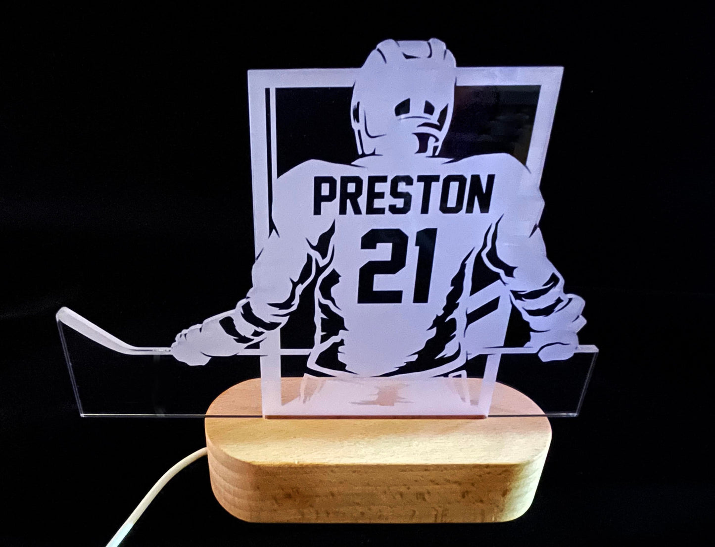 Hockey Player LED Light Sign - 7 Colours.