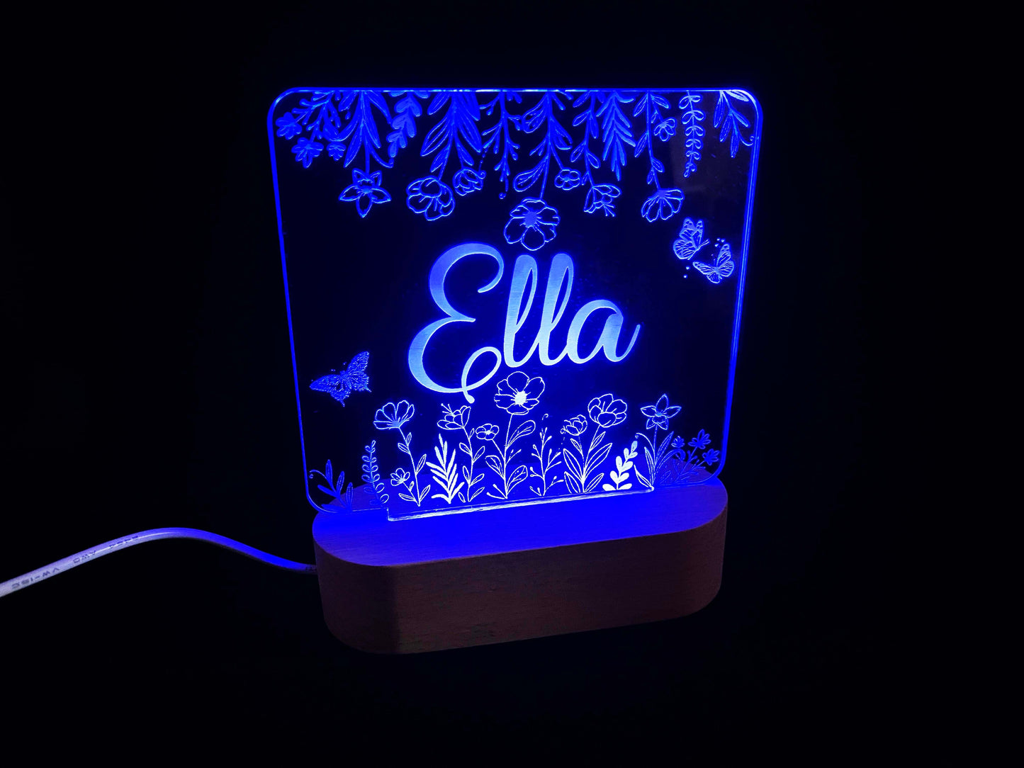 Flower Design Night Light - 7 Colours.