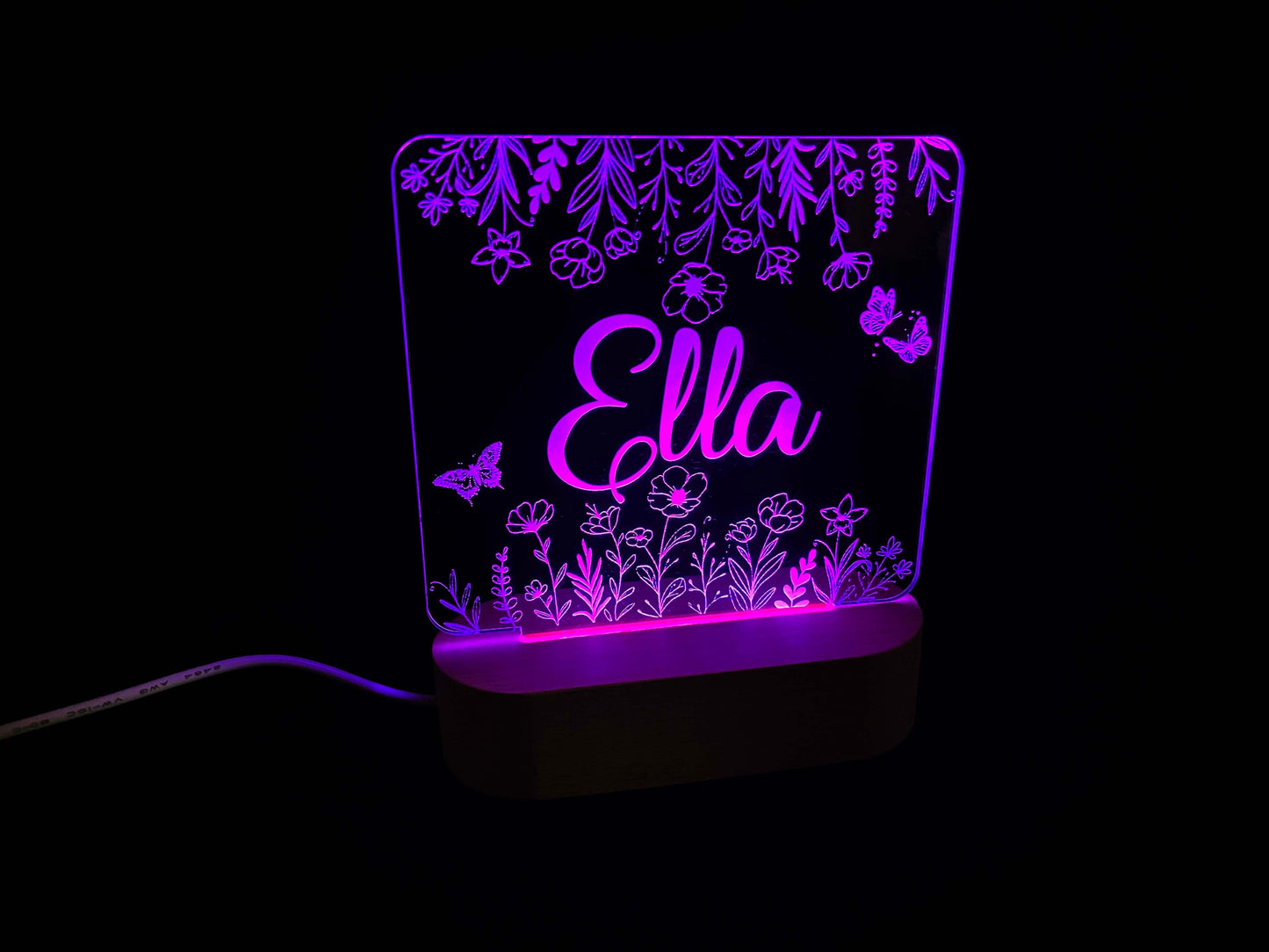 Flower Design Night Light - 7 Colours.