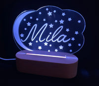 Moon And Stars Night Light - 7 colours.