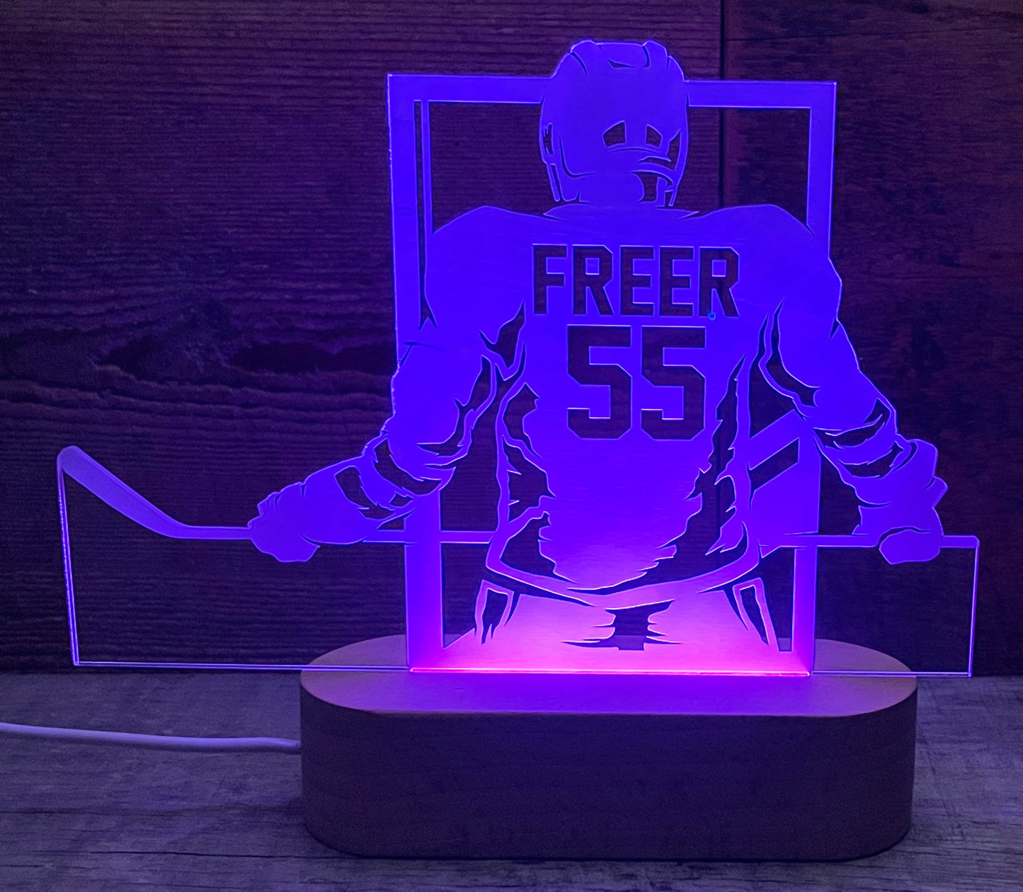 Hockey Player LED Light Sign - 7 Colours.