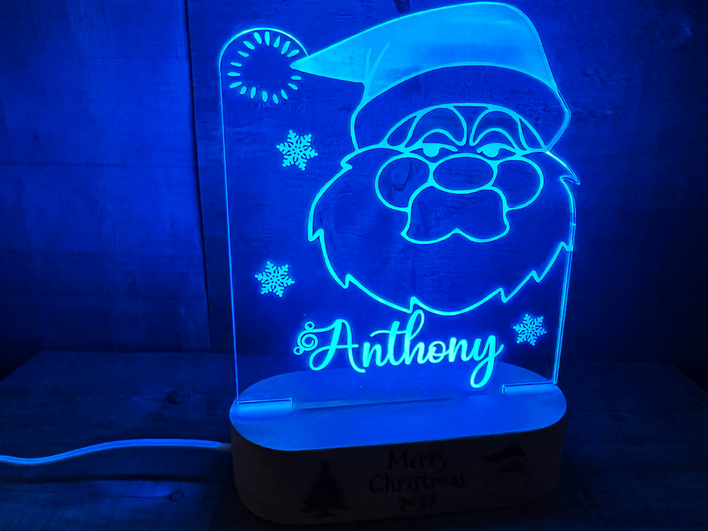 Santa Design Night Light - 7 Colours.