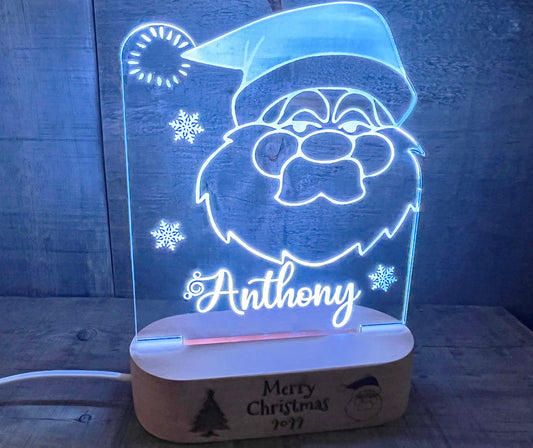 Santa Design Night Light - 7 Colours.