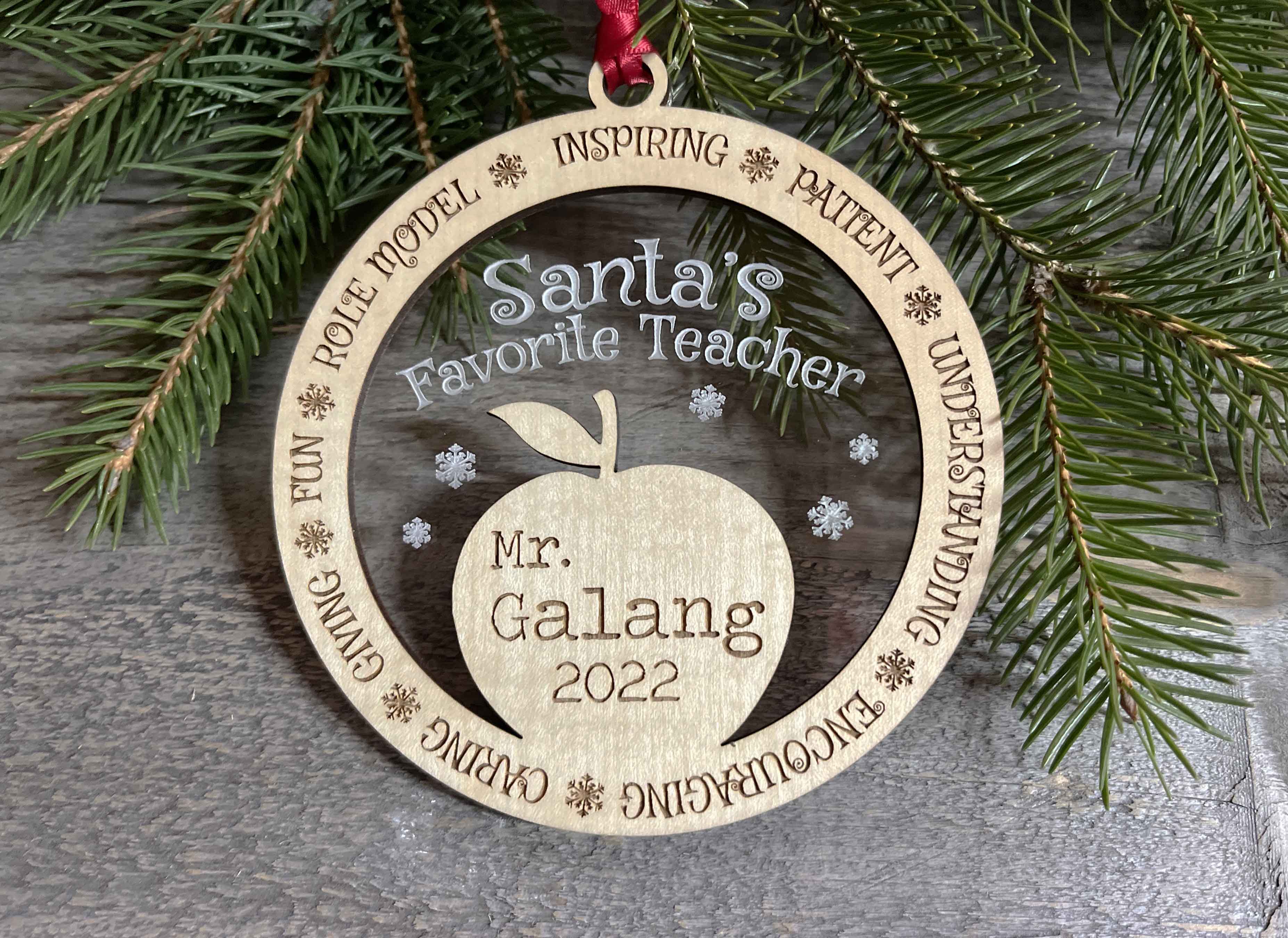 Santa's Favorite Teacher Ornament.