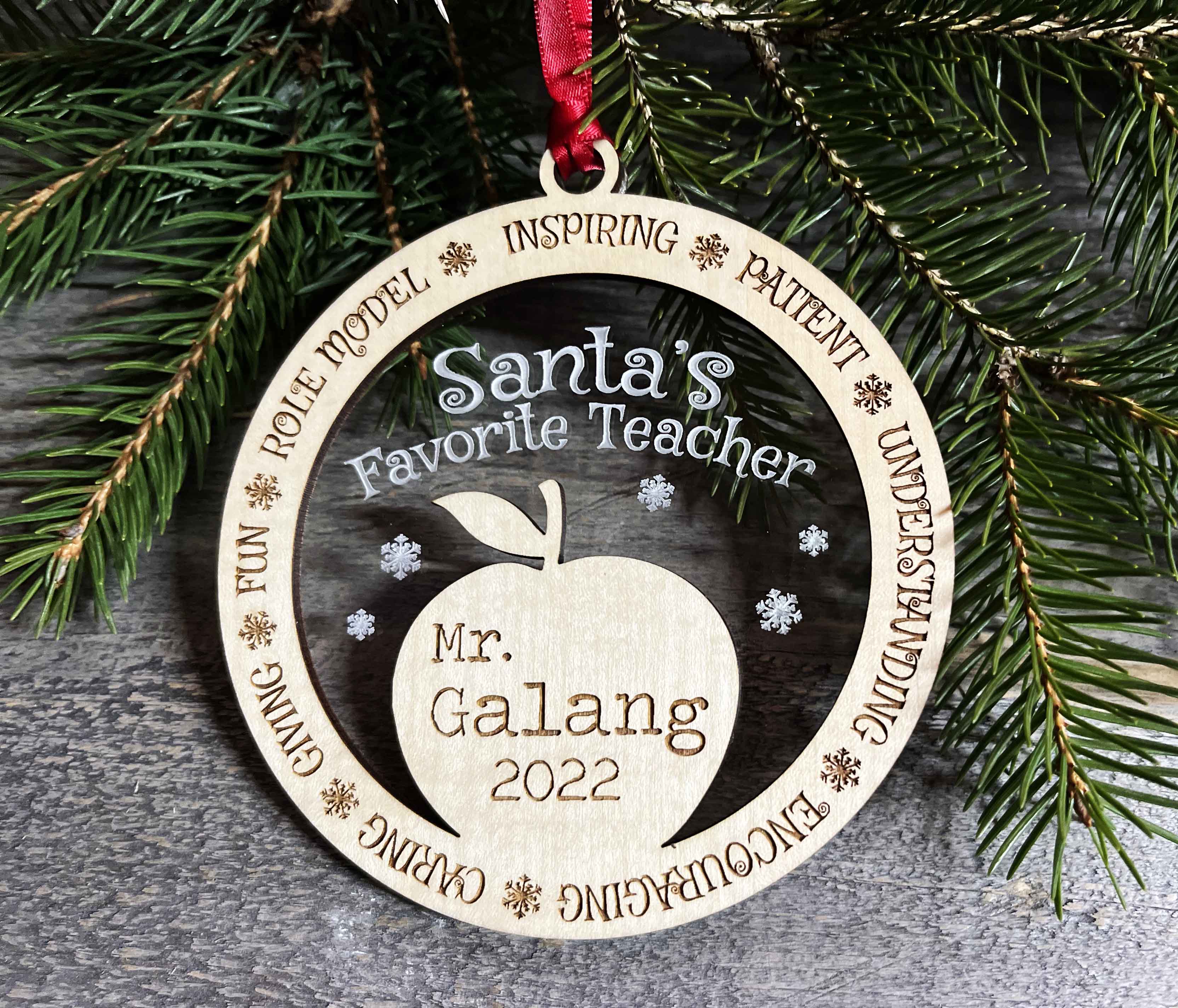 Santa's Favorite Teacher Ornament.