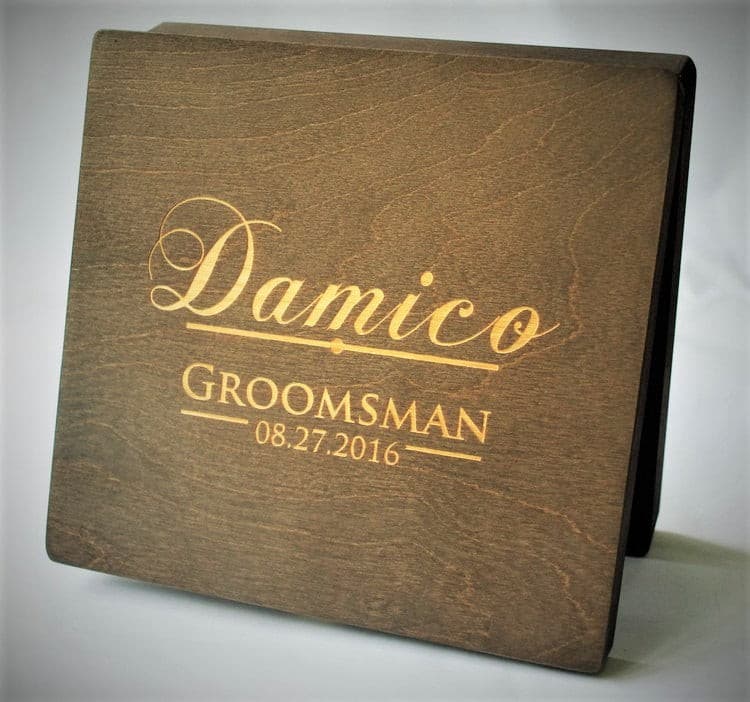 Groomsman Wooden Gift Boxes - Design 26.