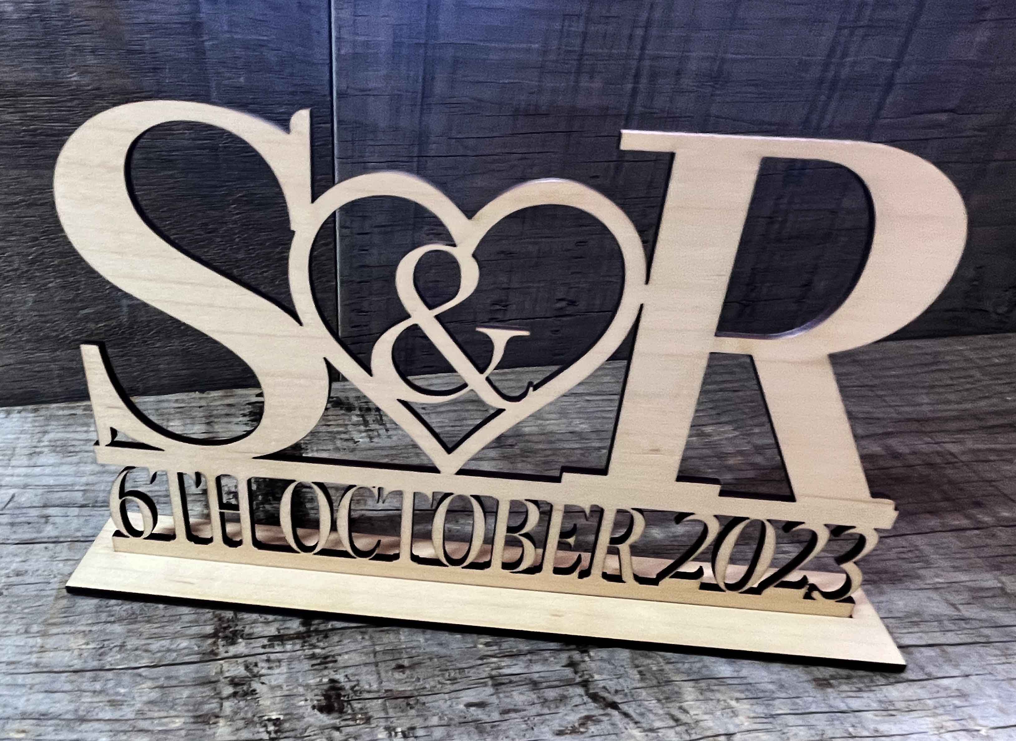 Head Table Couples Wooden Name Signs.
