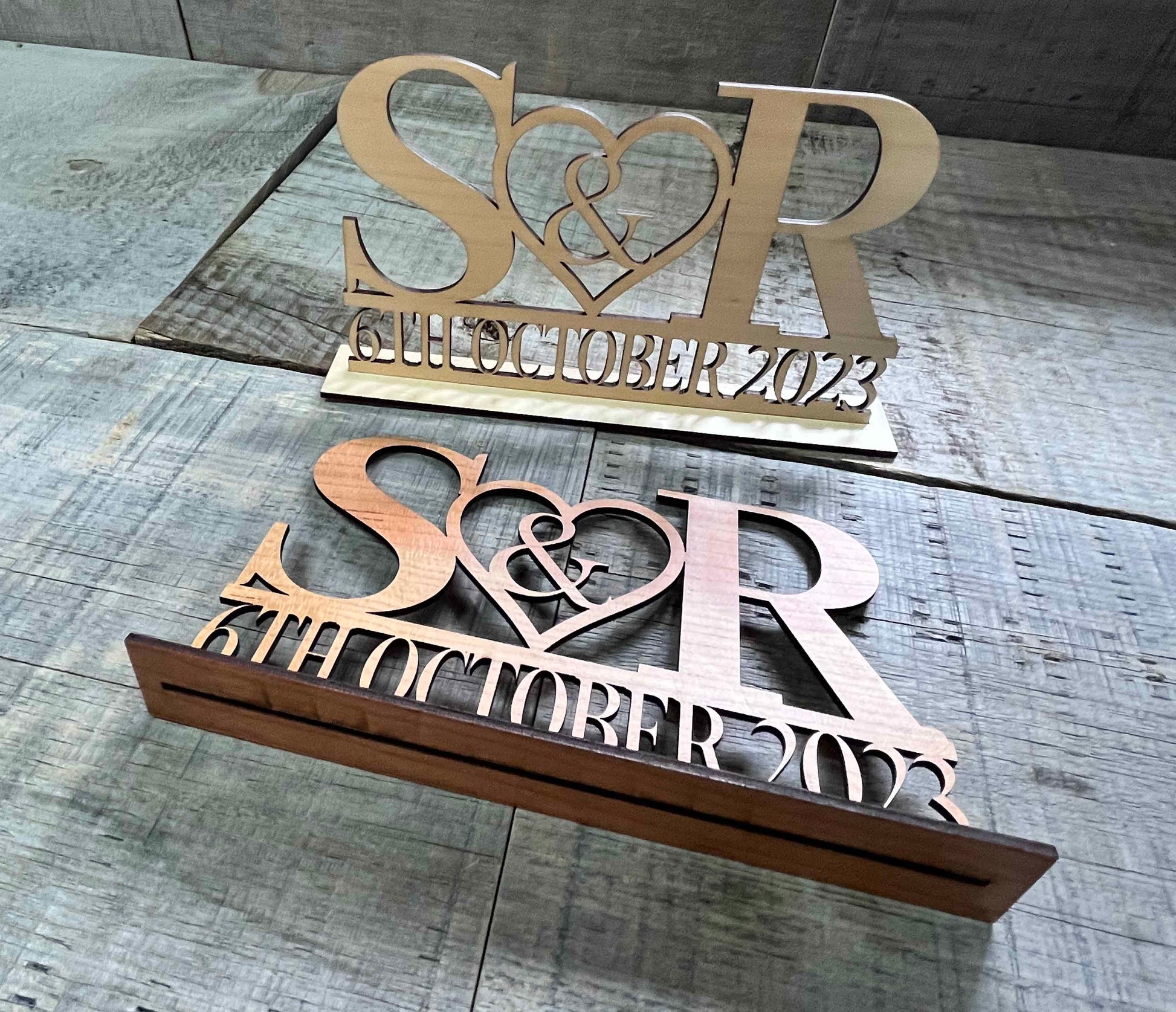 Head Table Couples Wooden Name Signs.