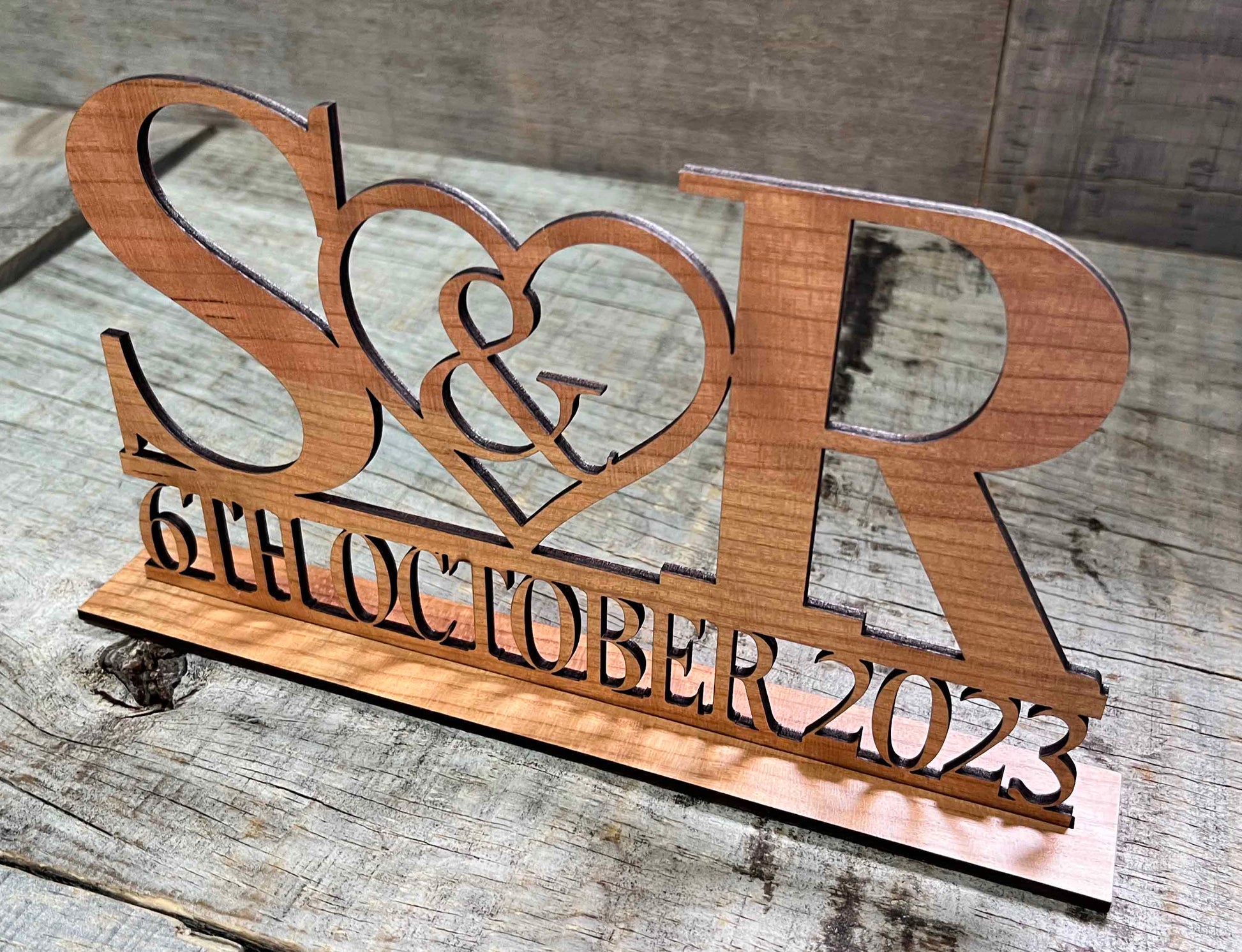 Head Table Couples Wooden Name Signs.