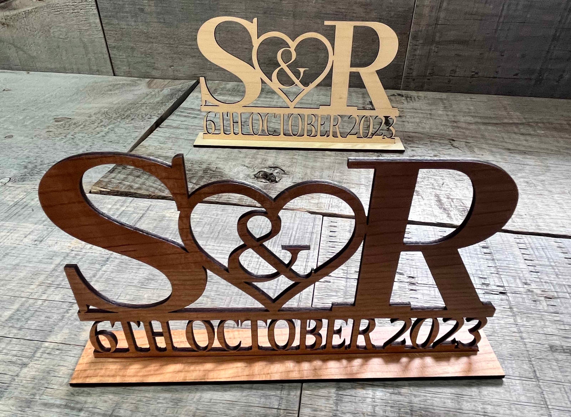 Head Table Couples Wooden Name Signs.