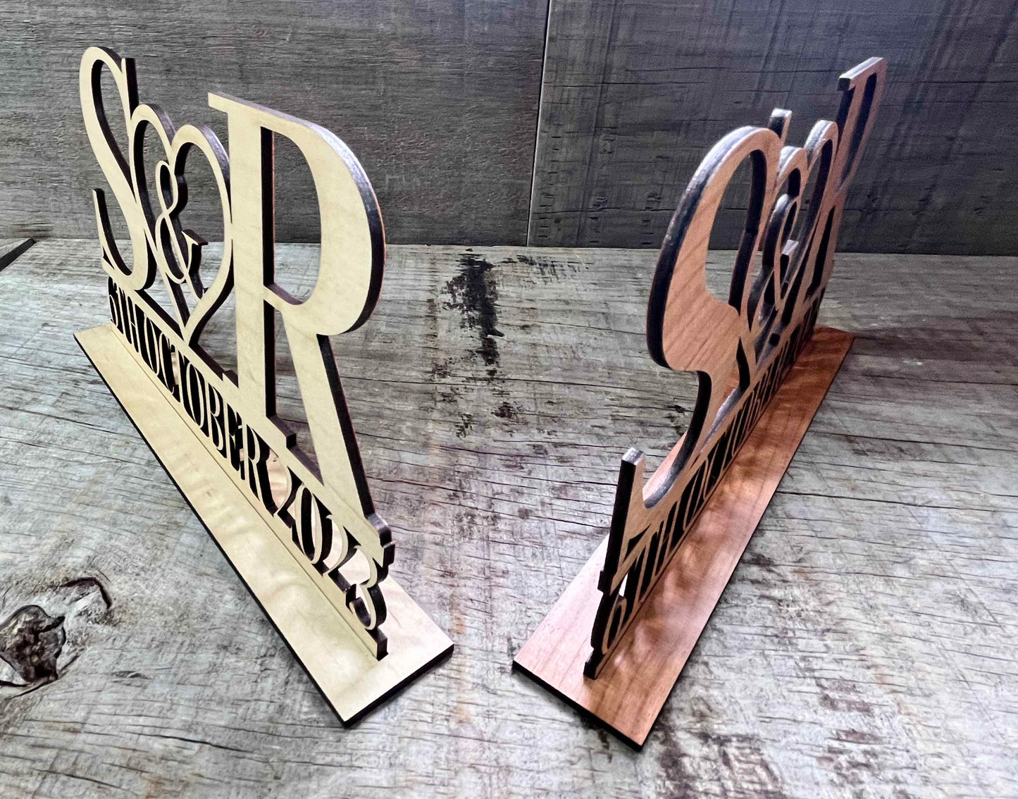 Head Table Couples Wooden Name Signs.